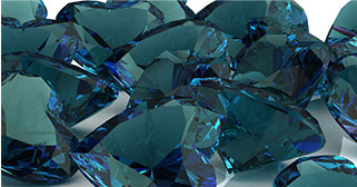 a group of blue diamonds sitting next to each other