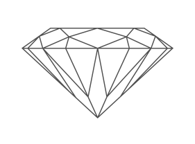 the outline of a diamond on a white background