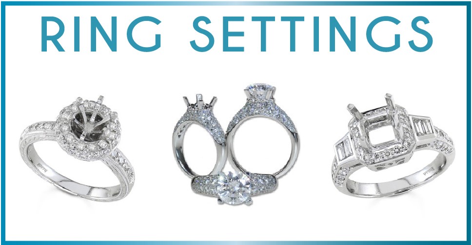 three different rings with the words ring settings