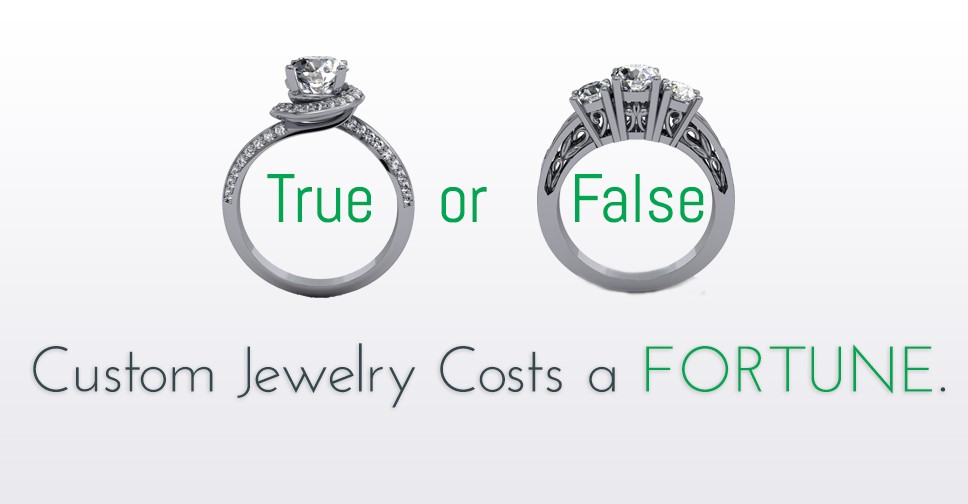 two engagement rings with the words true or false