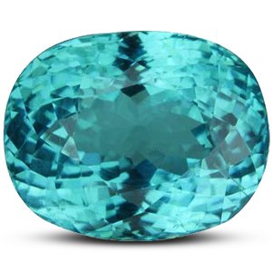 an oval cut blue topazte stone