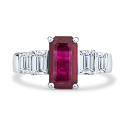 a ruby and diamond ring