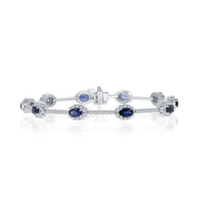a blue sapphire and diamond bracelet