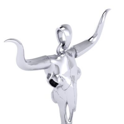 a silver sculpture of a person holding a dog
