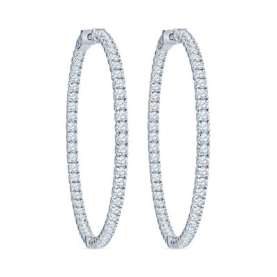 a pair of hoop earrings on a white background