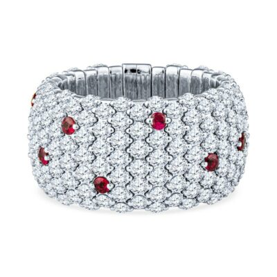 a diamond and ruby bracelet
