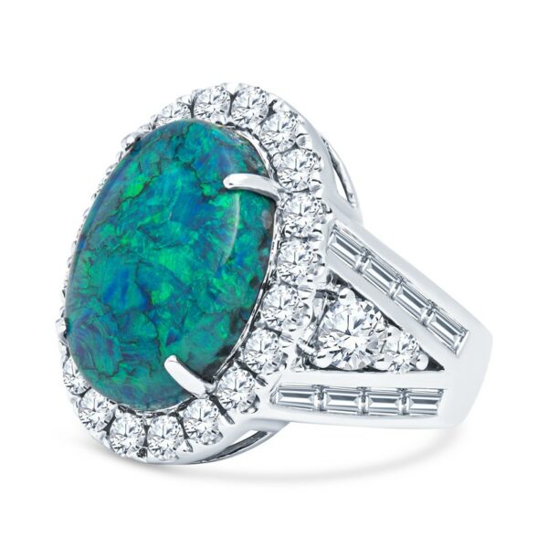 an opal and diamond ring