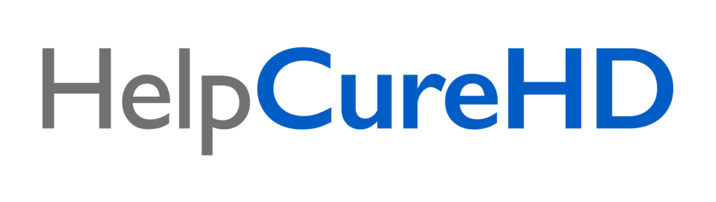 the helpcure hd logo on a black background