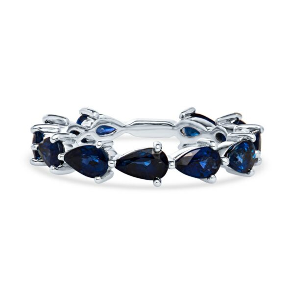 a ring with blue stones on it