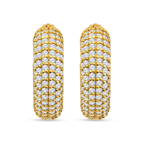 pair of gold and diamond earrings