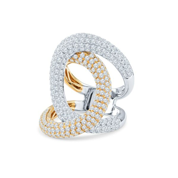 two tone gold and diamond ring