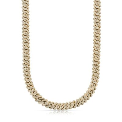 a gold necklace with two rows of beads