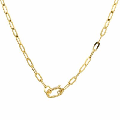 a gold chain with a link on it