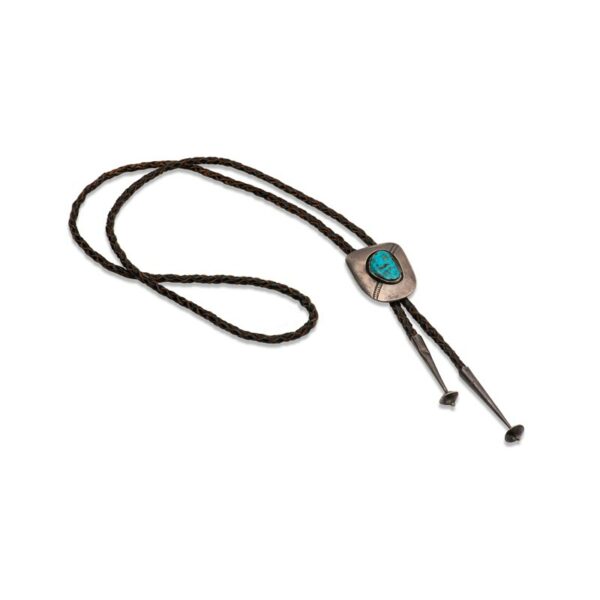 a lanyard with a turquoise stone in the center