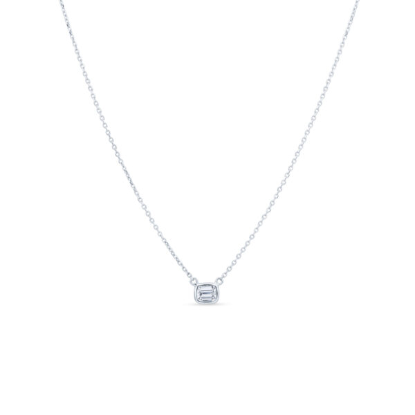 a diamond necklace on a white background