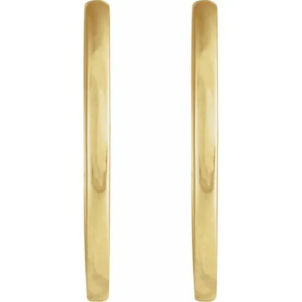 a pair of large gold hoop earrings