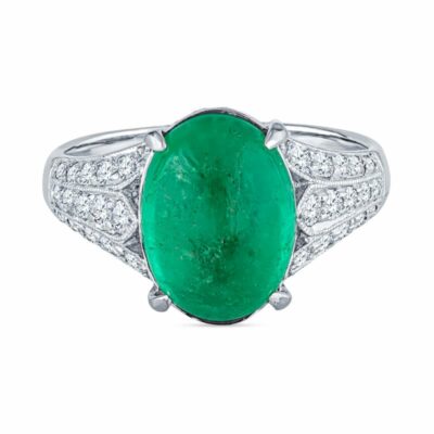 Emerald Cabochon Ring