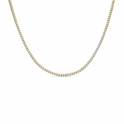 Yellow Gold Diamond Choker Necklace