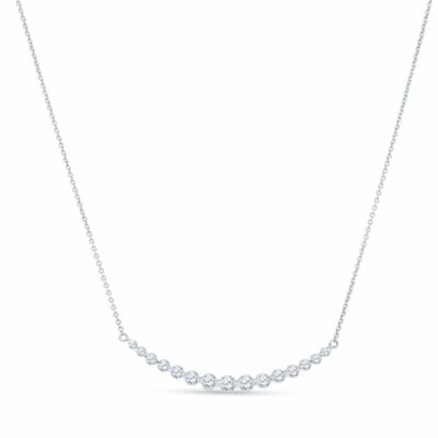 Diamond Graduated Bar Necklace
