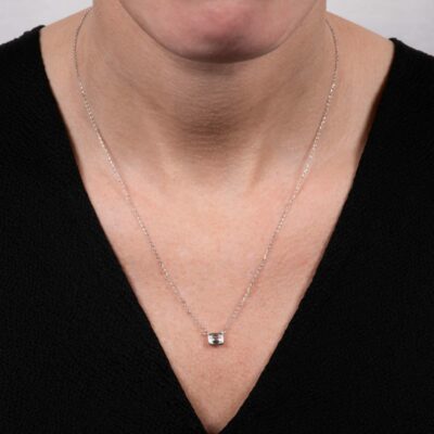 Emerald Cut Diamond Pendant Necklace