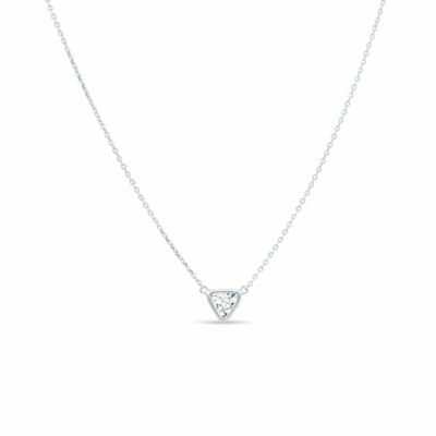 Shield Cut Diamond Pendant Necklace