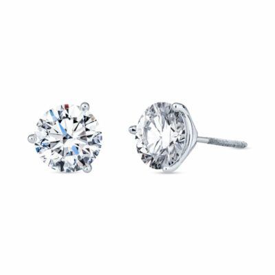 4.03ctw Diamond Stud Earrings GIA