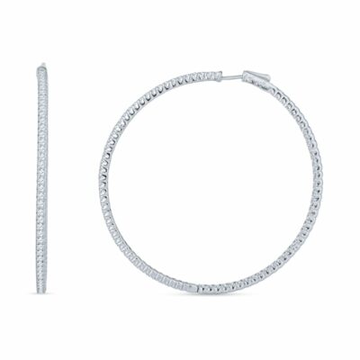 Large Endless Diamond Hoop Earrings