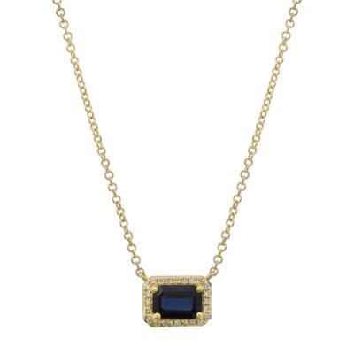 Petite Blue Sapphire Pendant Necklace
