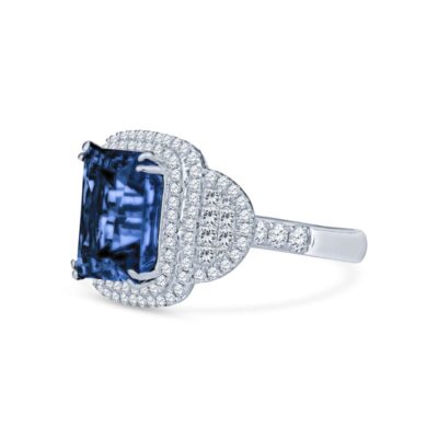 Tanzanite and Diamond Cocktail Ring