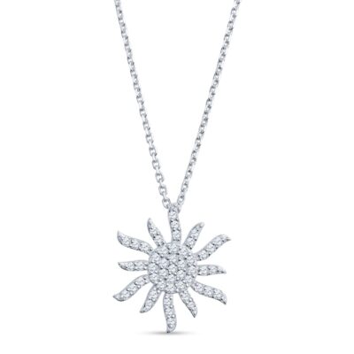 diamond sun pendant necklace