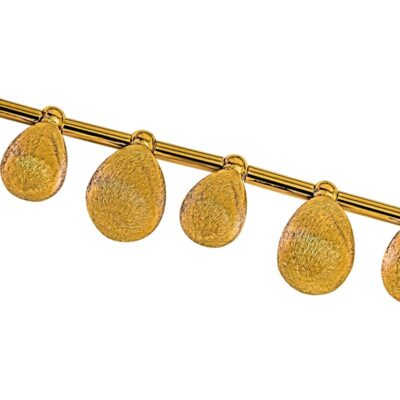 22k Yellow Italian Gold Dangle Bead Bracelet