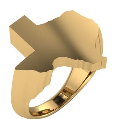 Yellow Gold Men's Texas Ring