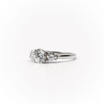 Three Stone Diamond Engagement Ring