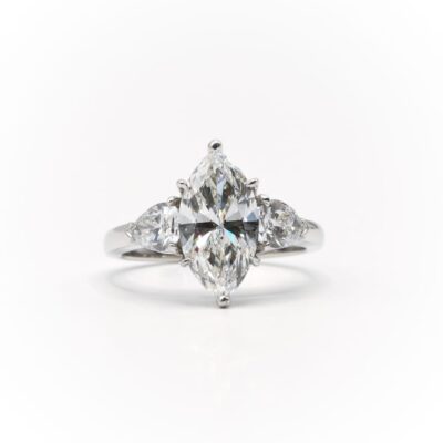 2.64 Carat Marquise Diamond Engagement Ring in Platinum