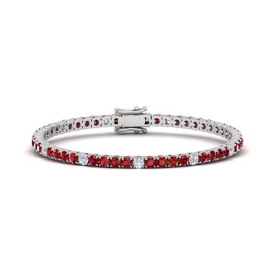 ruby and diamond tennis bracelet