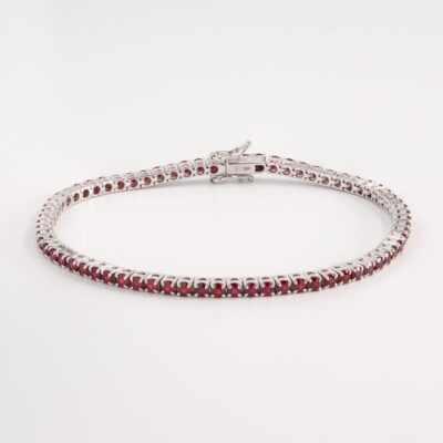 Natural Ruby Tennis Bracelet
